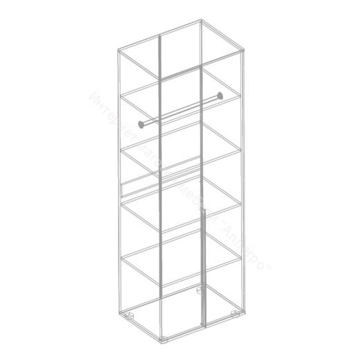 Шкаф 2-ств. с полками "Стил" 700