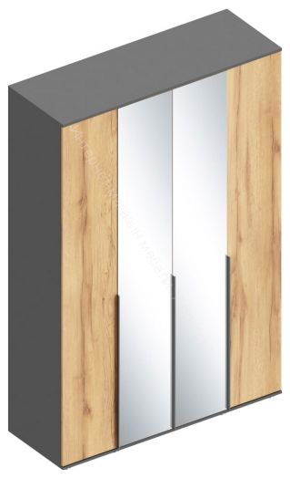 Шкаф 4-ств с зеркалом "Стил" 1400