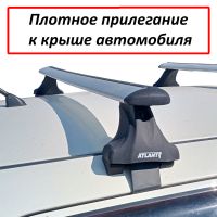 Багажник на крышу Nissan Juke, Атлант, крыловидные аэродуги, опора Е