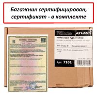 Багажник на крышу Nissan Juke, Атлант, крыловидные аэродуги, опора Е