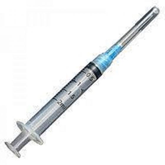 Шприц 2 мл 3-х комп. игла приложена Luer-Lock (0,6*30)