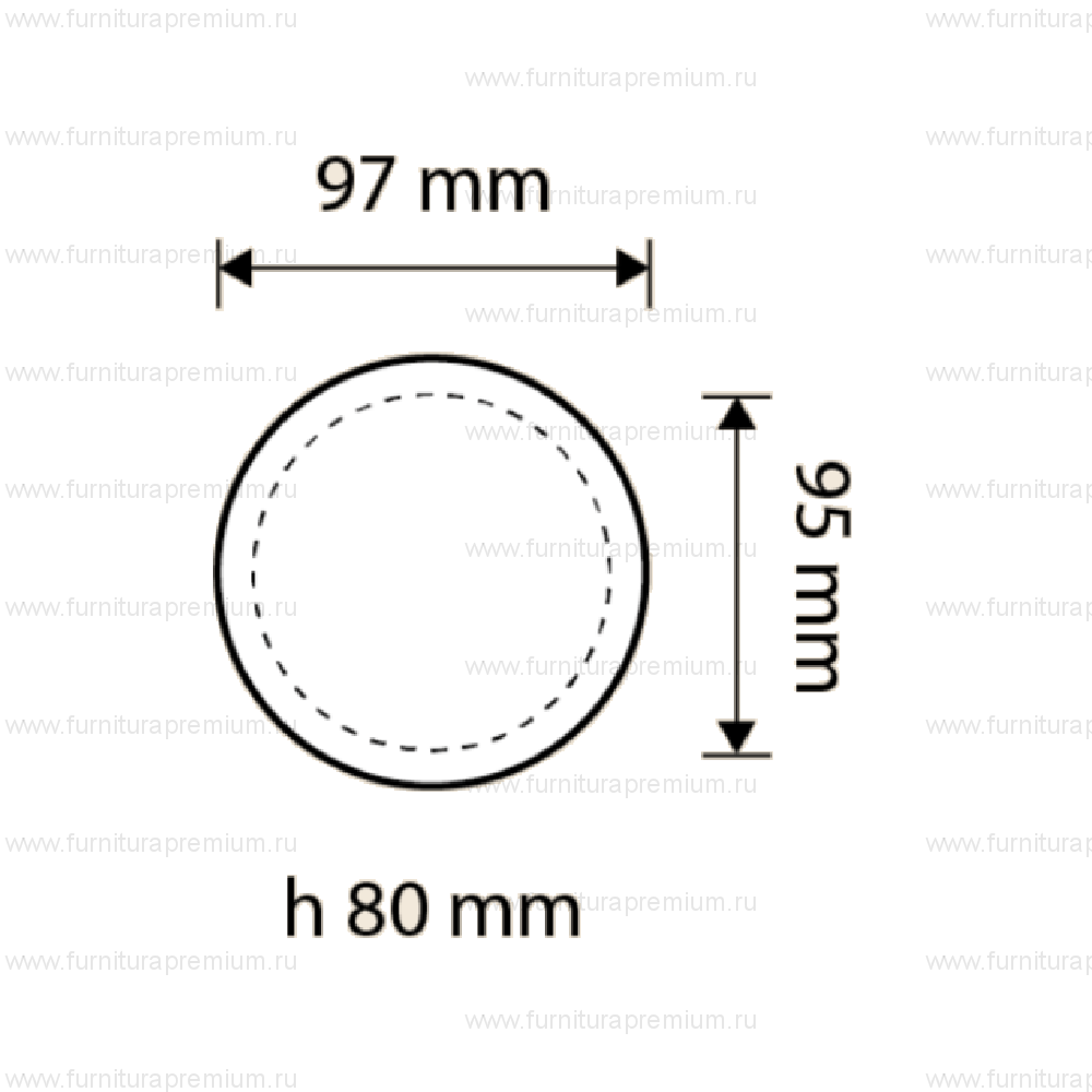 Ручка-кноб Linea Cali Rococo 1285 PT