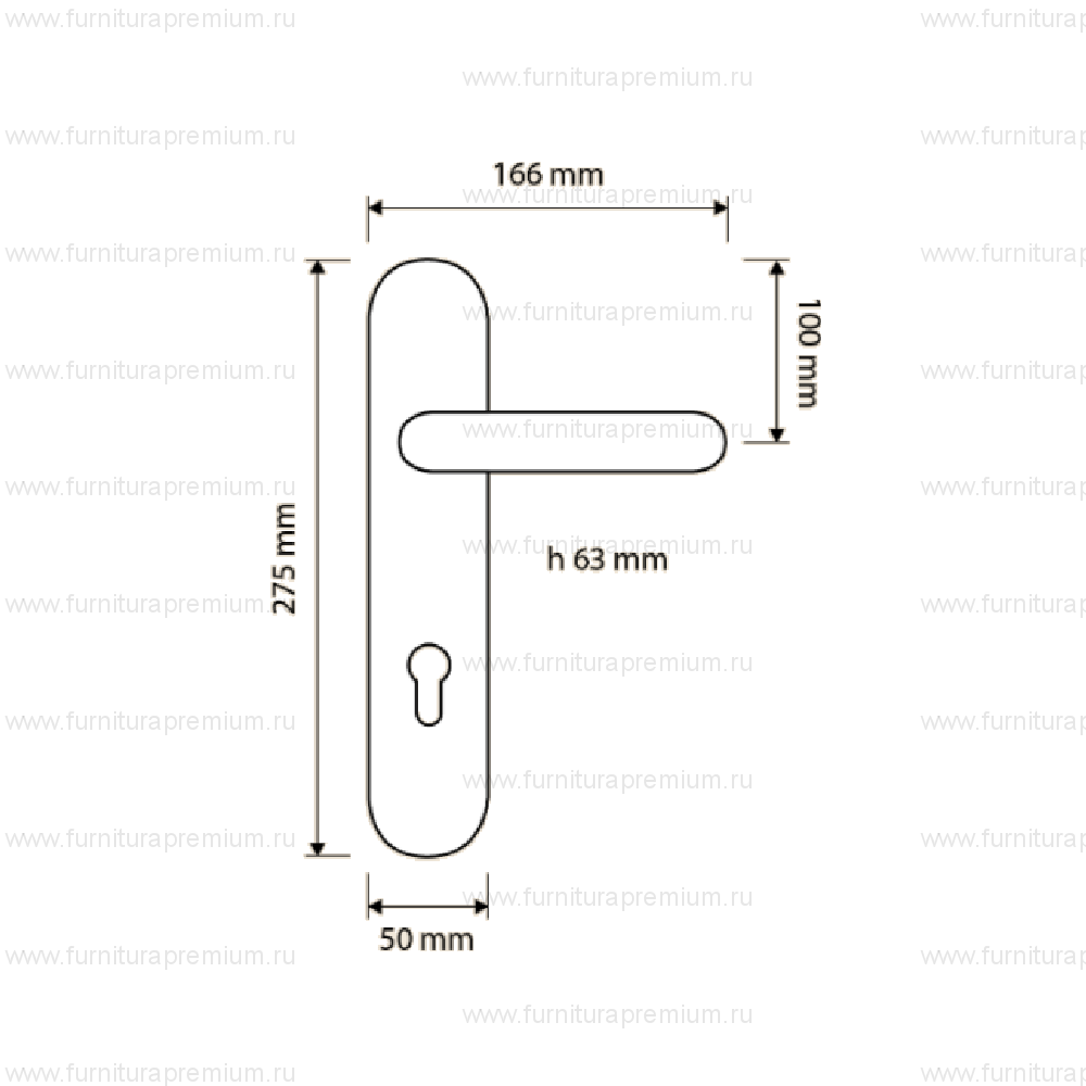 Ручка на планке Linea Cali Rose 996 PL
