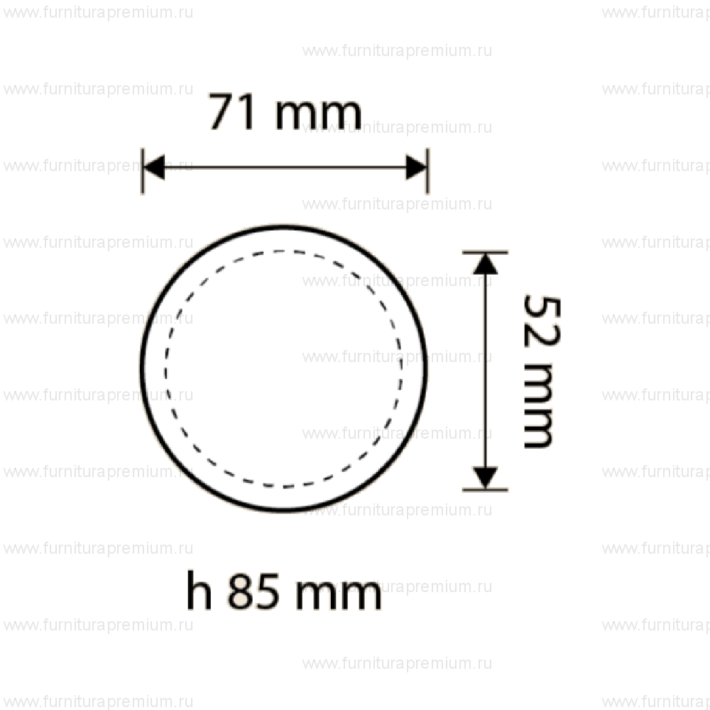Ручка-кноб Linea Cali Shell Mesh 694 PT