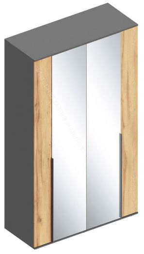 Шкаф 4-ств с зеркалом "Стил" 1200