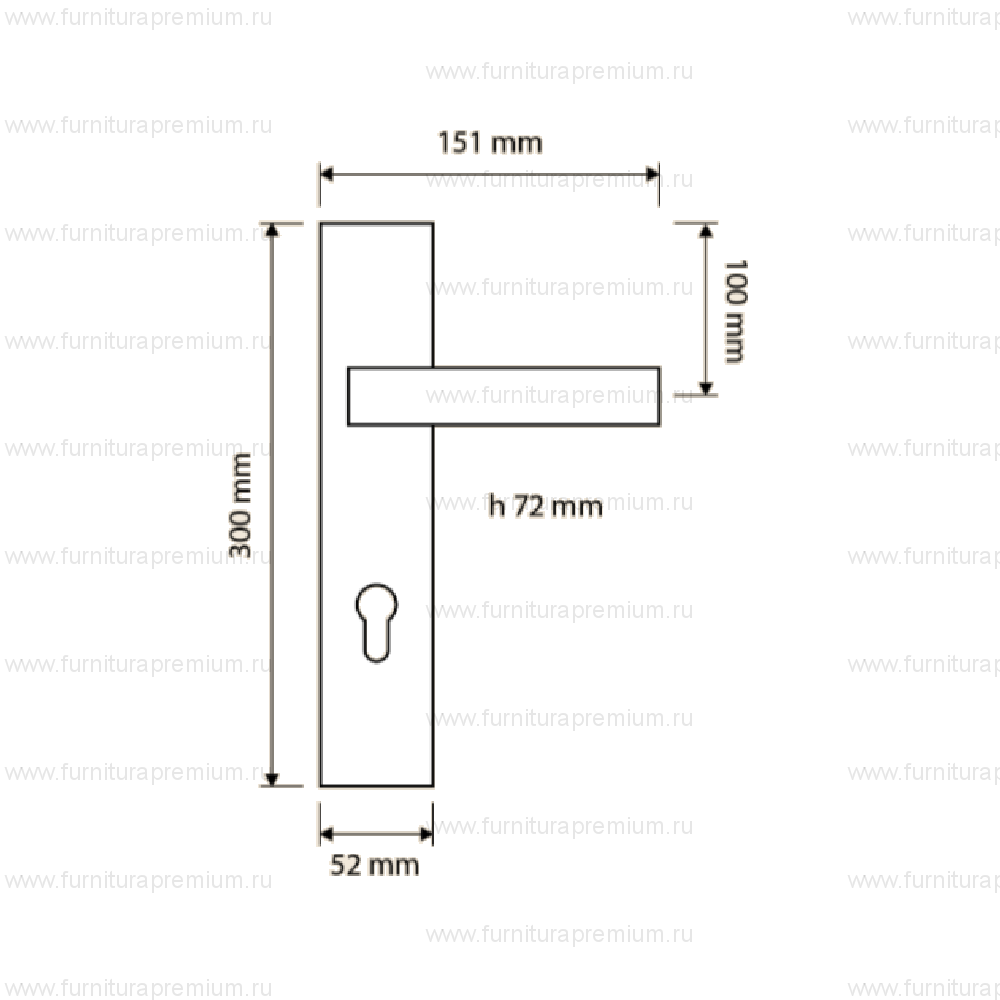 Ручка на планке Linea Cali Sintesi Mesh 1301 PL