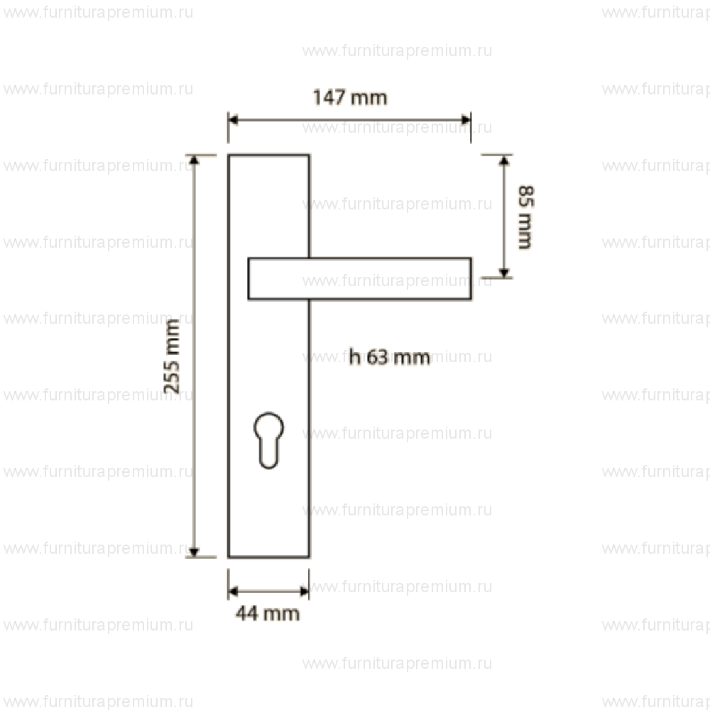 Ручка на планке Linea Cali Slim 1110 PL