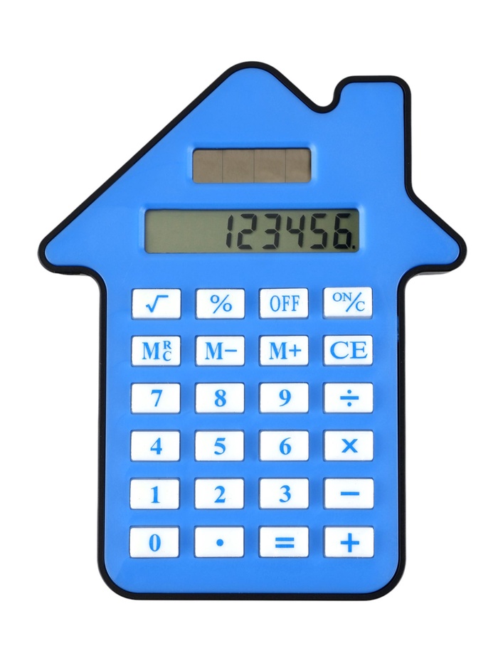 Калькулятор настольный "Домик", 08-разрядный, голубой