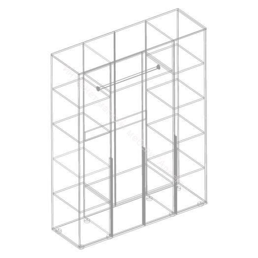 Шкаф 4-ств для одежды "Стил" 1600