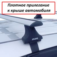 Багажник на крышу Hyundai ix35, без рейлингов, Атлант, крыловидные дуги, опора Е