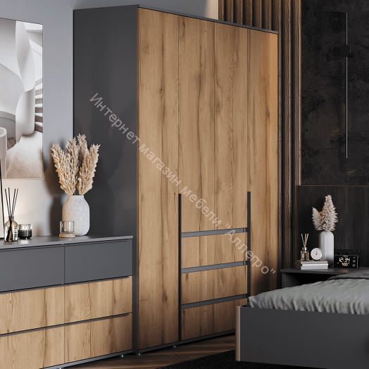 Шкаф 4-ств. с 3-мя ящиками "Стил" 1600