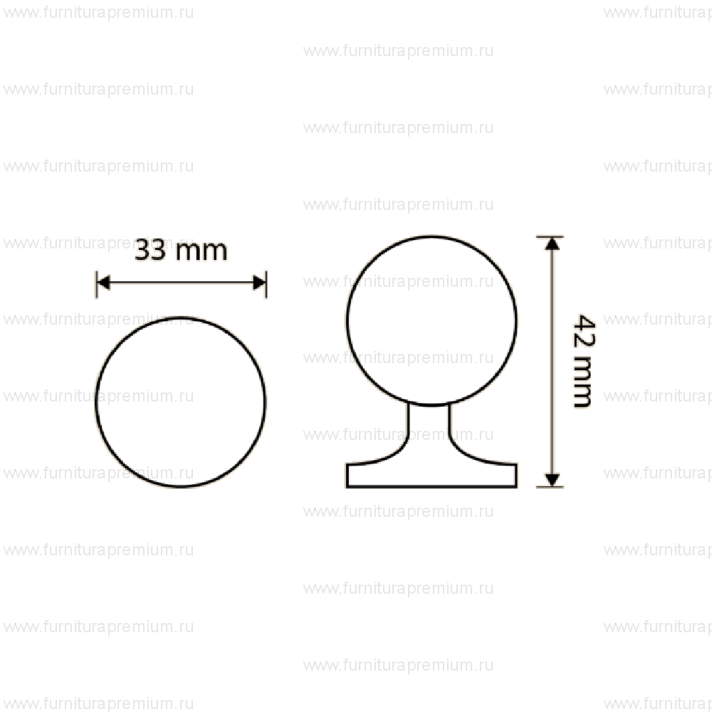 Мебельная ручка-кнопка Linea Cali Sogno 1740