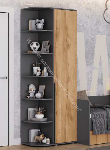 Пенал 1-ств с полками "Стил" 400