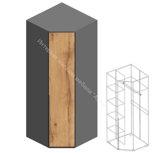 Шкаф угловой "Стил" 780х780