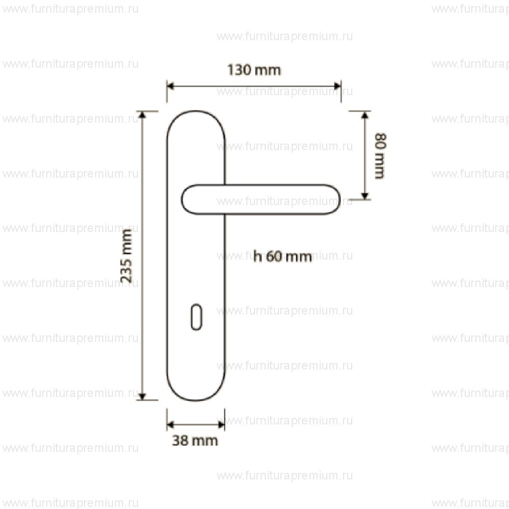 Ручка на планке Linea Cali Tess 511 PL