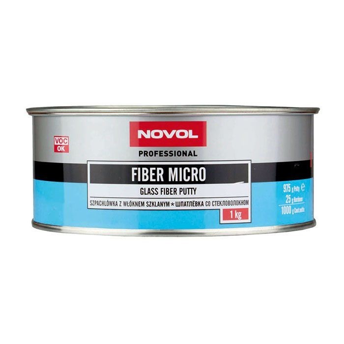 Novol FIBER MICRO Шпатлевка Микро со стекловолокном, объем 1кг.