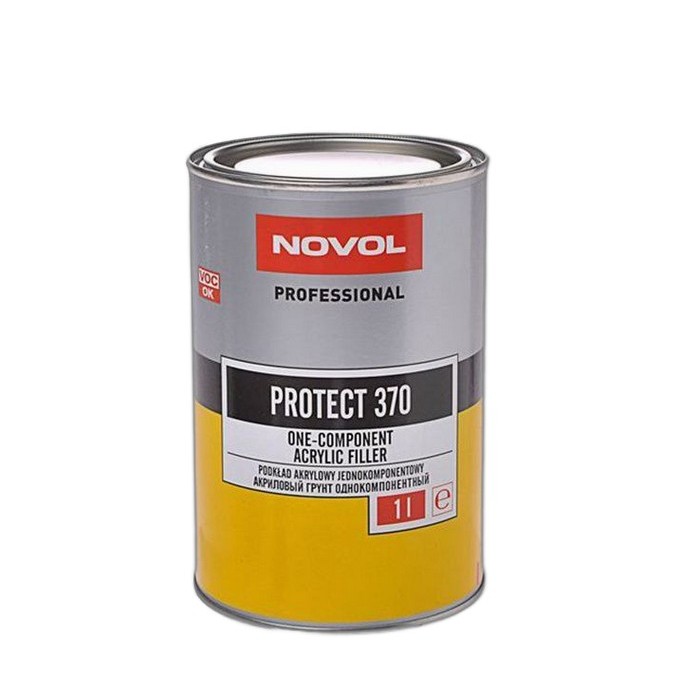 Novol PROTECT 370 1К Грунт акриловый серый, объем 1л.