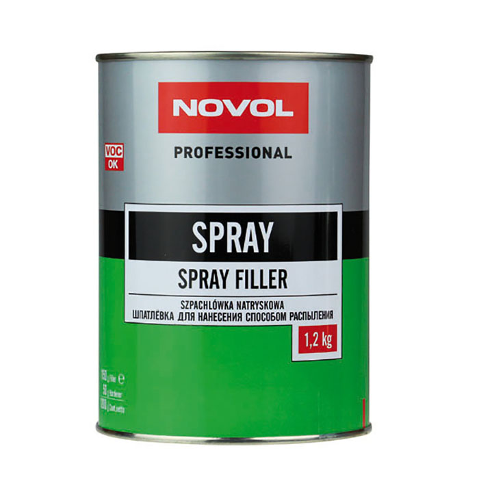 Novol SPRAY Шпатлевка жидкая спрей, объем 1,2кг.