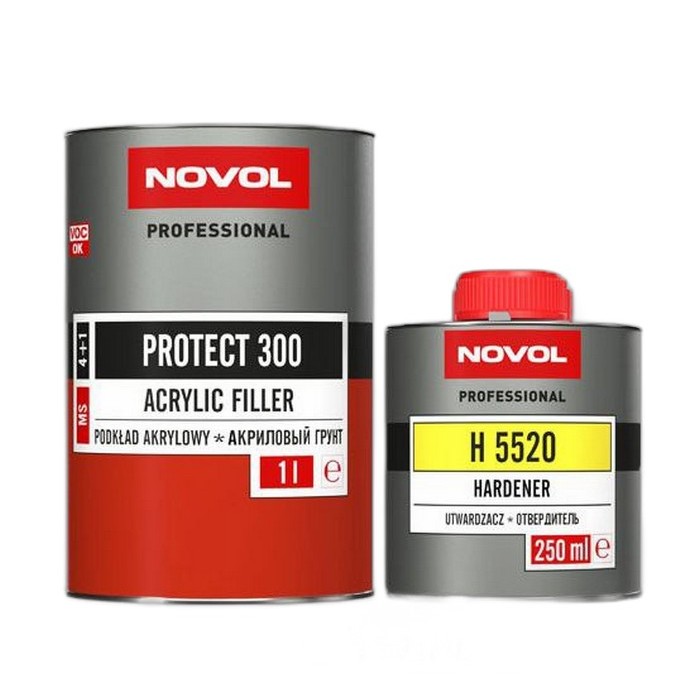 Novol Грунт MS Протект 300 черный (комплект), объем 1л. + 250мл.