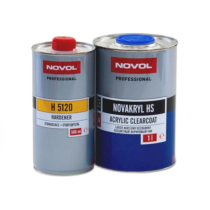 Novol NOVAKRYL Лак акриловый HS 2+1 с отвердителем стандартным, объем 1л. + 0,5л.