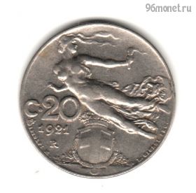 Италия 20 чентезимо 1921