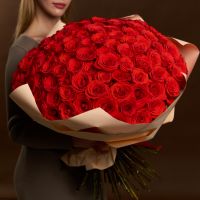 Роза 60 см, 101 шт, сорт Нина, Эквадор