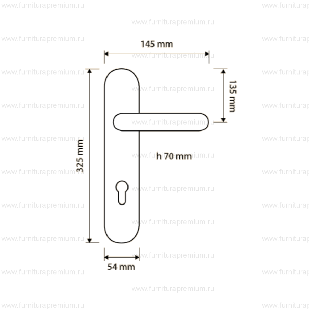 Ручка на планке Linea Cali Tiffany 1308 PL