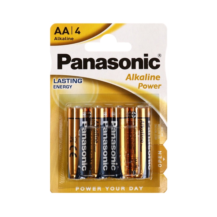 Батарейка алкалиновая Panasonic Alkaline Power, AA, LR6-4BL, 1.5В, блистер, 4 шт.