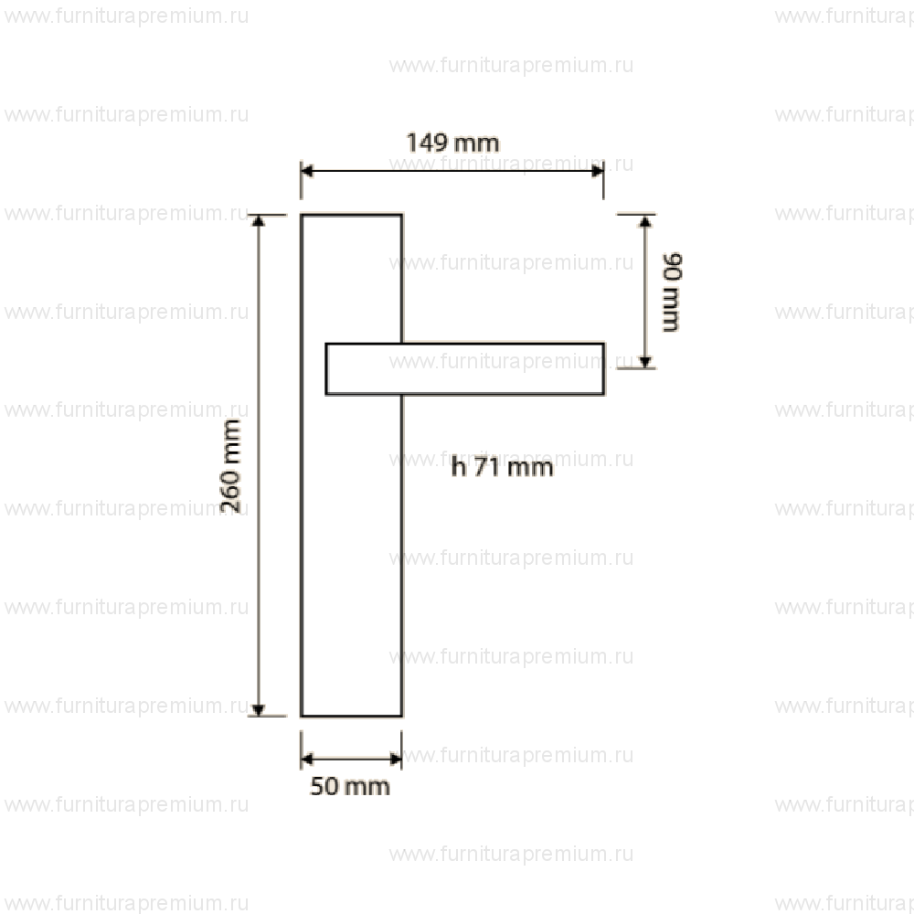 Ручка на планке Linea Cali Trio Zincral 465 PL