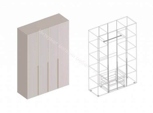 Шкаф 4-ств для одежды "Тефия" 1500х520х2200