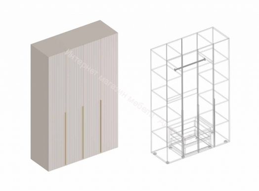 Шкаф 4-ств для одежды "Тефия" 1400х520х2200