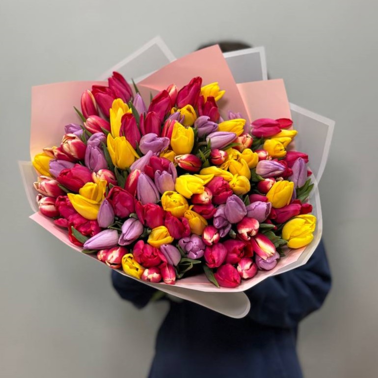 Акция! Тюльпан цвет микс в упаковке  (от 25шт)