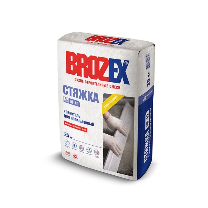 Ровнитель для пола Brozex "Стяжка М-200", 25 кг