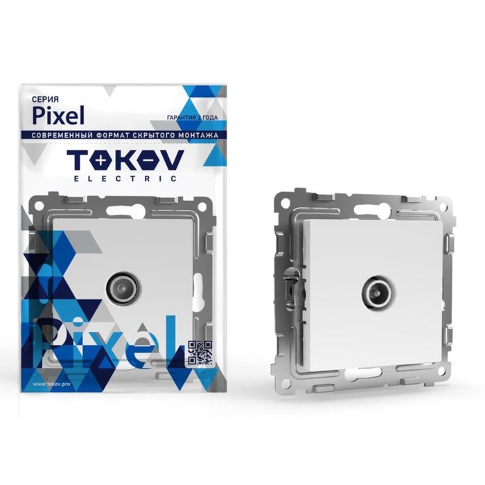 Коннектор TV TOKOV ELECTRIC "Pixel" Белый -PX-A1C-C01