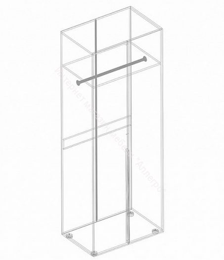 Шкаф 2-ств для одежды "Тефия" 800