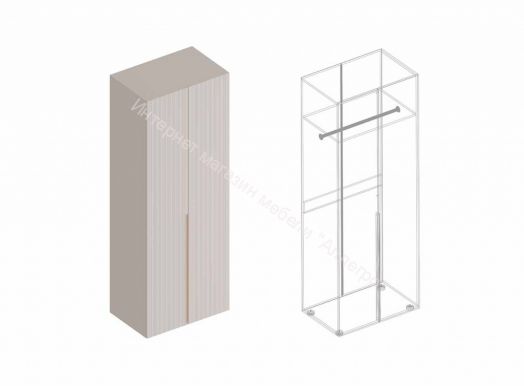 Шкаф 2-ств для одежды "Тефия" 800