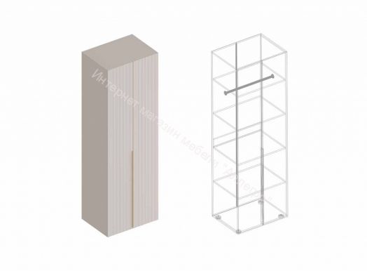 Шкаф 2-ств с полками "Тефия" 700