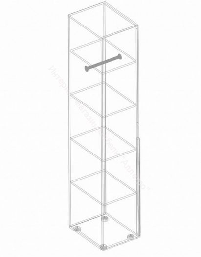 Пенал с полками "Тефия" 400