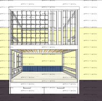 Кровать двухъярусная Домик Fairy Land Sky Santana №25, Массив