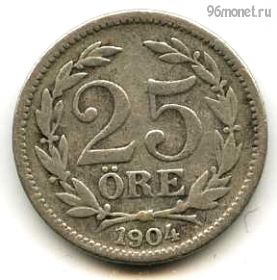 Швеция 25 эре 1904