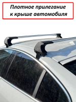 Багажник на крышу Volvo S60 (Y20), 2013-2019, ED Tana, с замком, серебристые крыловидные дуги