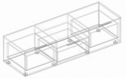 Тумба ТВ "Тефия" 1600х520х420