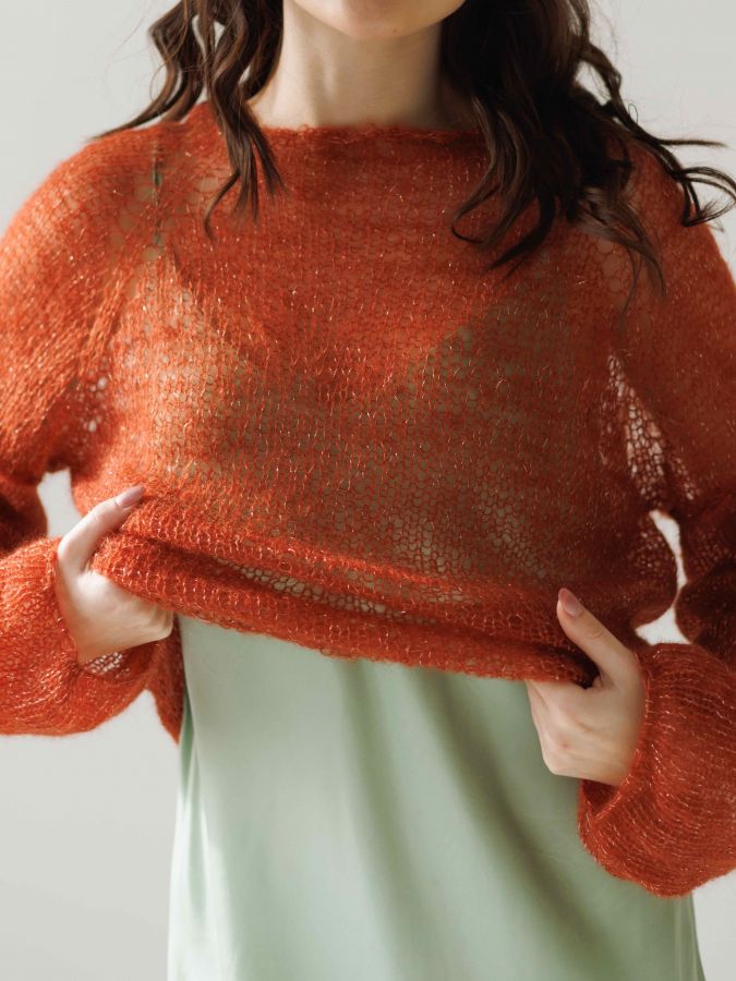 Паутинка из шелка с люрексом