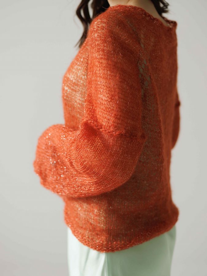 Паутинка из шелка с люрексом