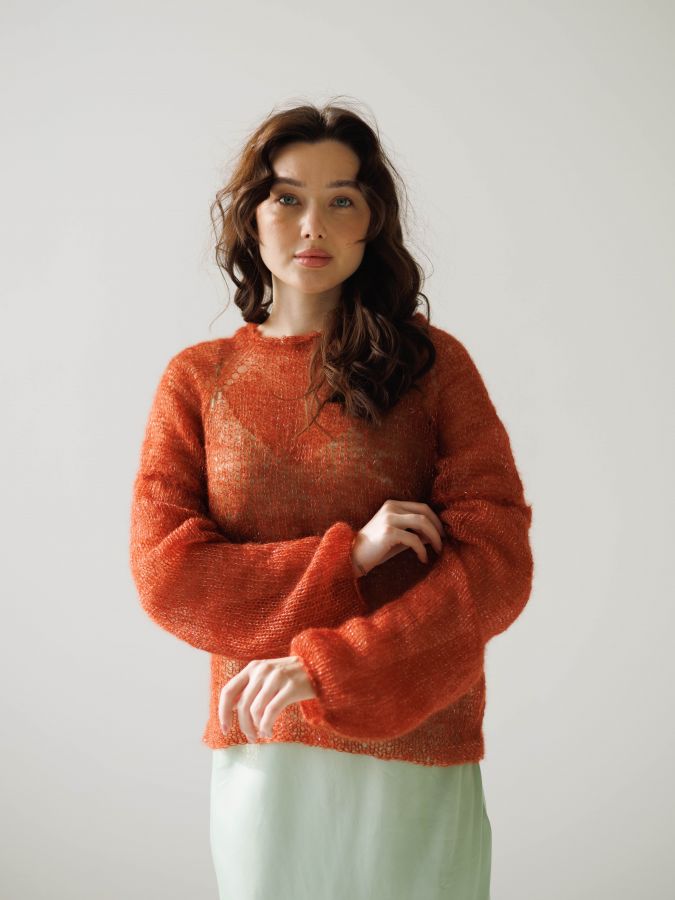 Паутинка из шелка с люрексом