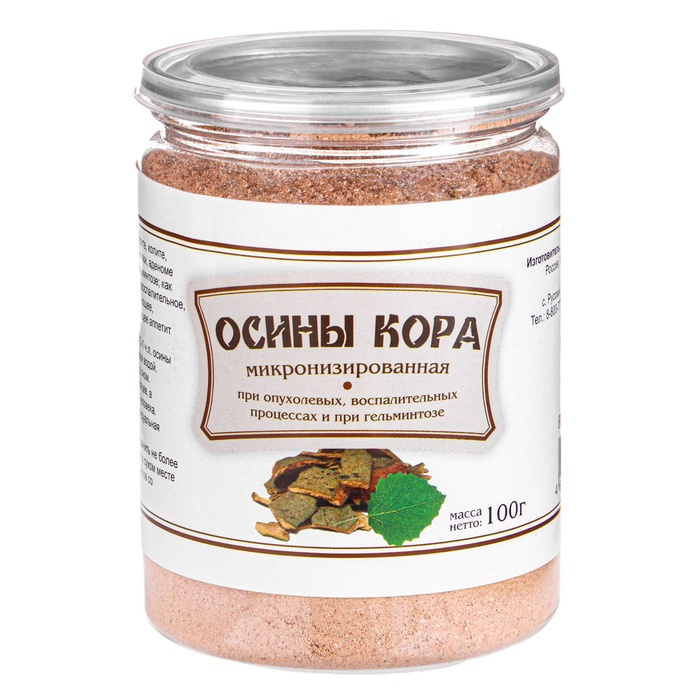 Осины кора микронизированная, 100 г