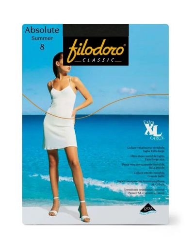 Колготки Filodoro Classic ABSOLUTE SUMMER 8, 8 ден, (черный)