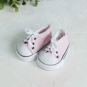 Обувь для кукол кеды, кроссовки 7 см - розовые-УЦЕНКА!