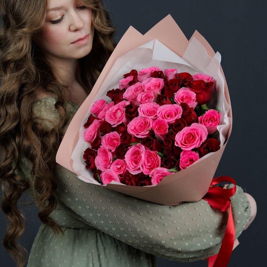 Красно-розовый микс