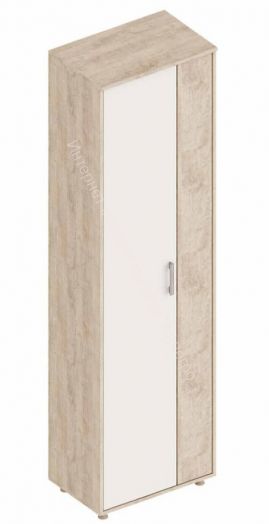 Шкаф "Граф" 2-х створчатый для одежды Перламутр/Дуб баррик